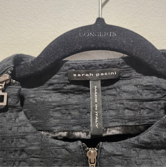 Sarah Pacini Charcoal Textured Blazer - Picture 6 of 7